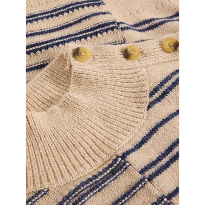 White Stuff Mix Stripe Stand Nk Jumper image number 2